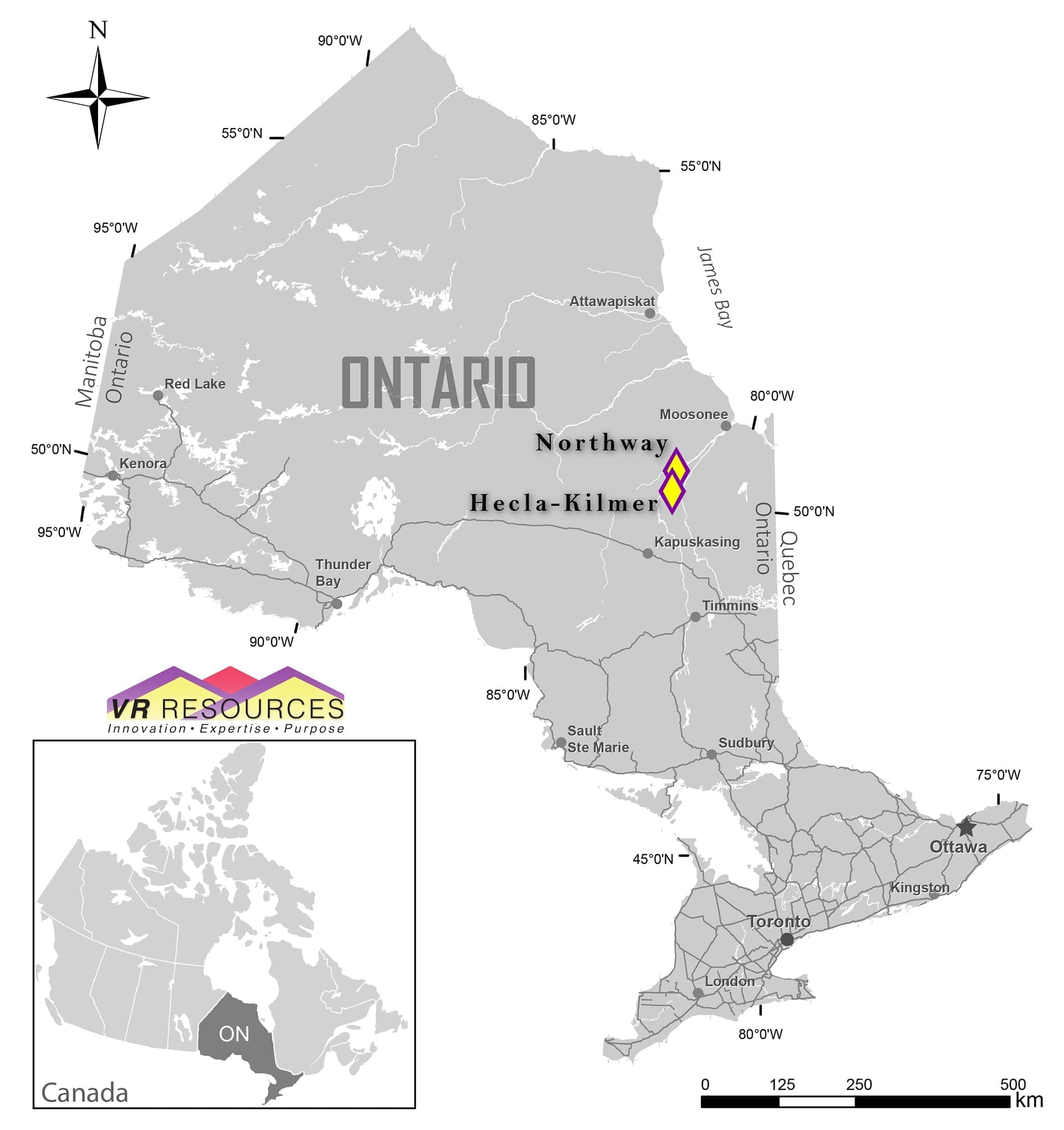 Property location in Northern Ontario